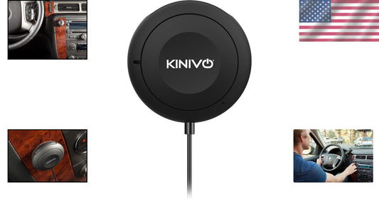 Bluetooth Car Kit Hands-Free Adapter with Noise Suppression & Music Streaming