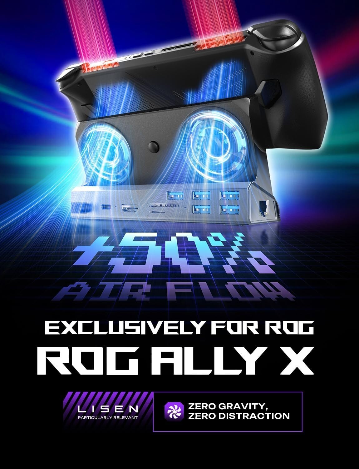 10-in-1 Docking Station for Steam Deck OLED & ROG Ally with Cooling Fans