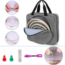 Load image into Gallery viewer, U-Shaped Zipper Craft Bag with Extensive Embroidery Supplies - Travel Friendly