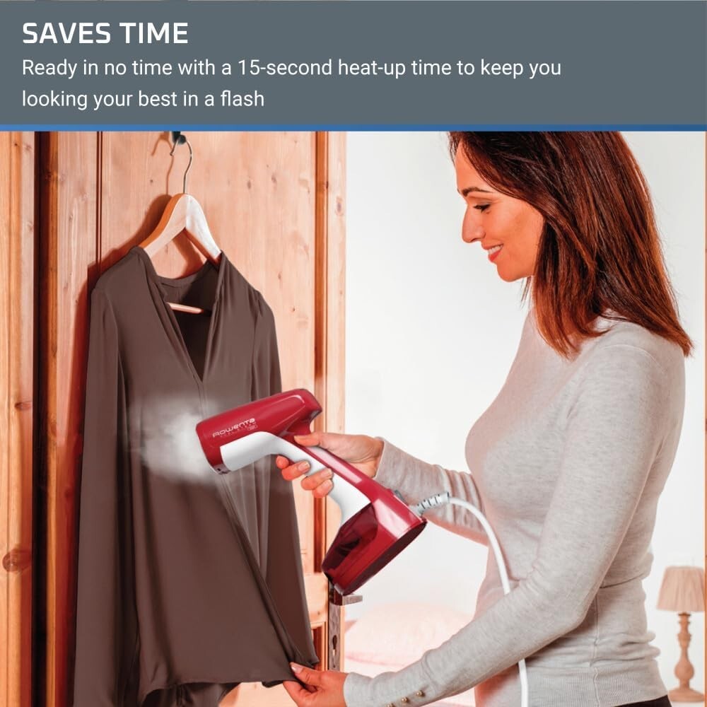 Portable 1400W Clothes Steamer with 15 Sec Heating for Quick Wrinkle Removal