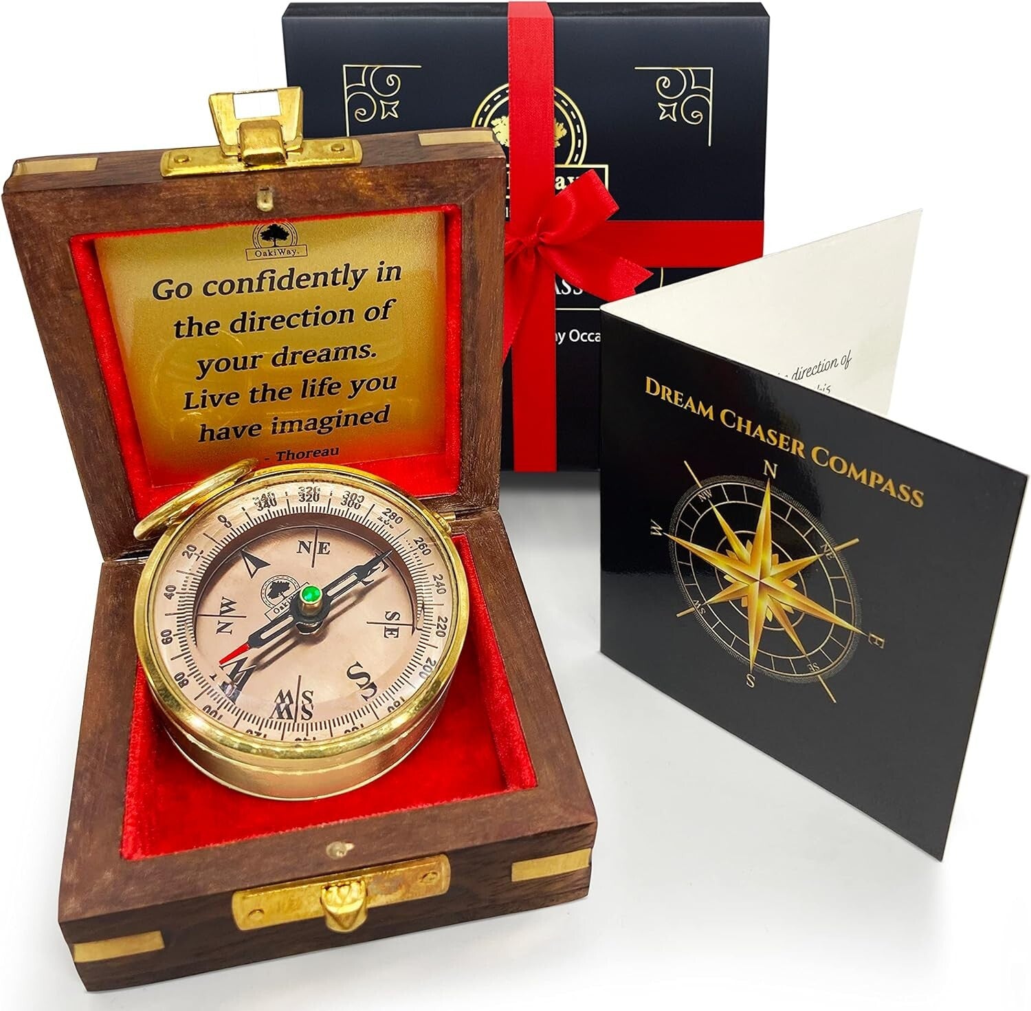 Unique Personalized Graduation Gift - Inspirational Compass with Keepsake Box
