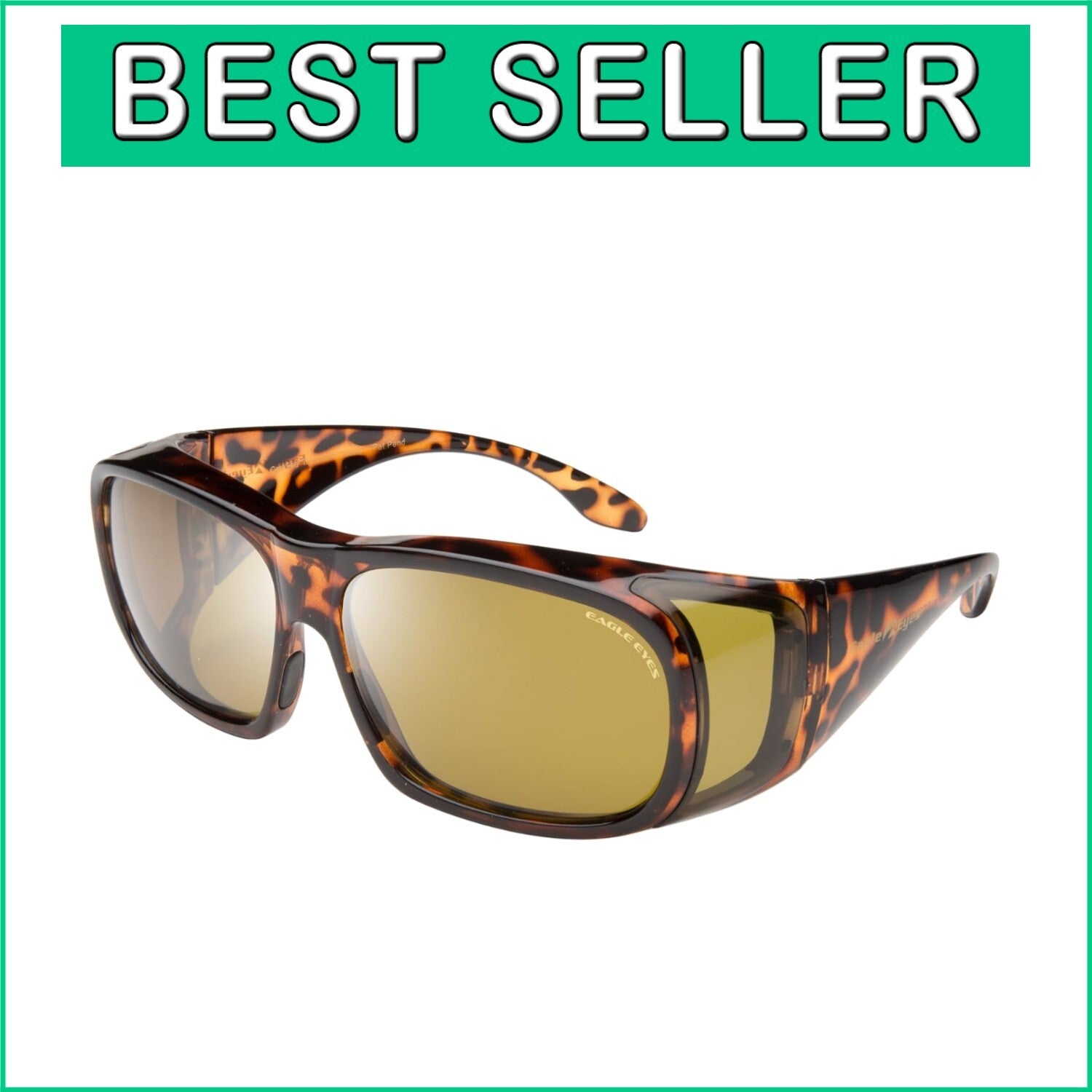 FitOns Tortoise Shell Polarized Sunglasses - Innovative Fit Over Design