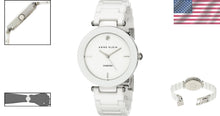 Load image into Gallery viewer, Chic Women's Black Ceramic Watch with Diamond Details and Glossy White Dial