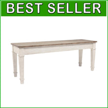 Load image into Gallery viewer, Skempton Farmhouse Storage Bench - Stylish Acacia Wood with Hidden Storage