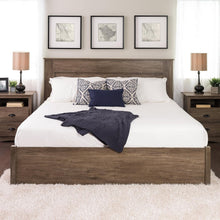 Load image into Gallery viewer, Stylish Flat Panel King Headboard - Drifted Gray Wood with Easy Mounting System