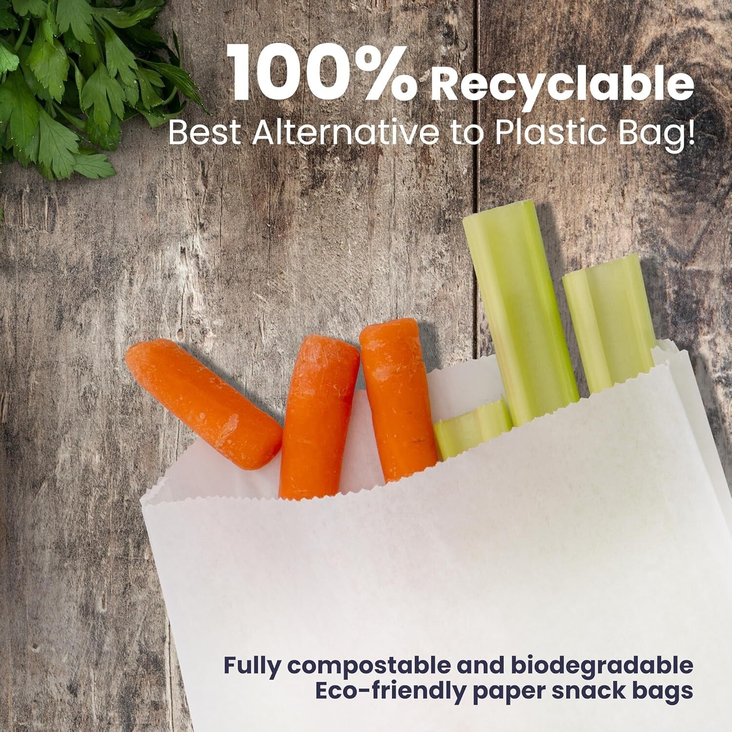 1000 Pack Greaseproof Paper Sandwich Bags - 7x6