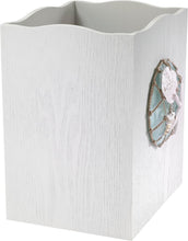 Load image into Gallery viewer, Hand-Painted Resin Trash Can with Nautical Design - Beach Home Essential