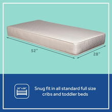 Load image into Gallery viewer, Airy Cotton Cover Crib Mattress with Waterproof Barrier &amp; Hypoallergenic Layers