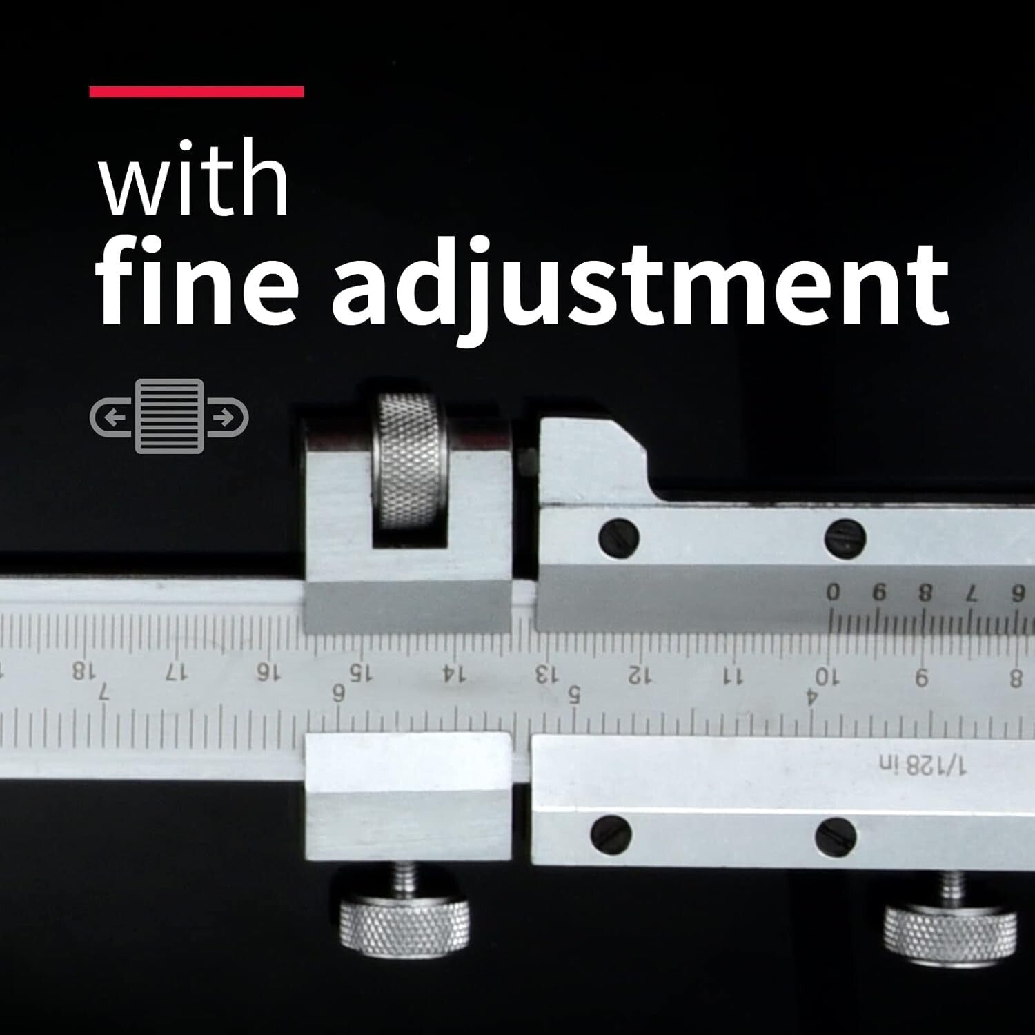 0-24" Stainless Steel Caliper with 0.05mm Graduation for Accurate Measurements