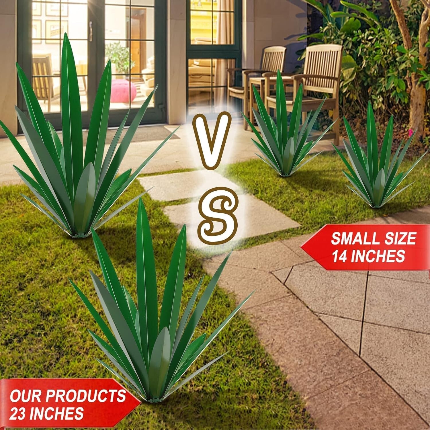 Durable Metal Agave Plant - Perfect Outdoor Decoration for Year-Round Beauty