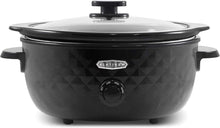 Load image into Gallery viewer, Multi-Setting 6 Quart Diamond Pattern Slow Cooker - Elegant &amp; Practical Design
