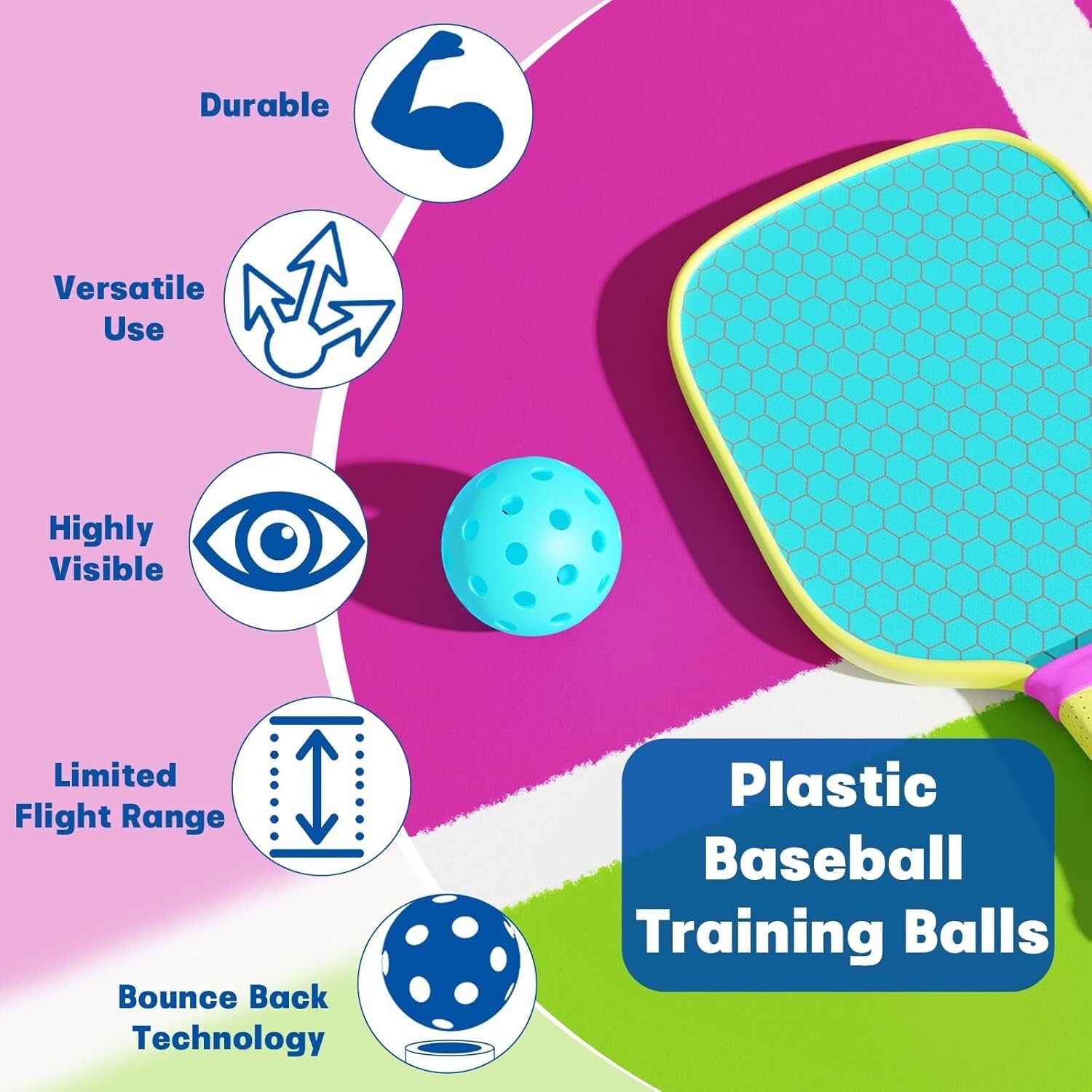 Durable 36 Pack Lightweight Baseball Practice Balls for Safe Indoor Training