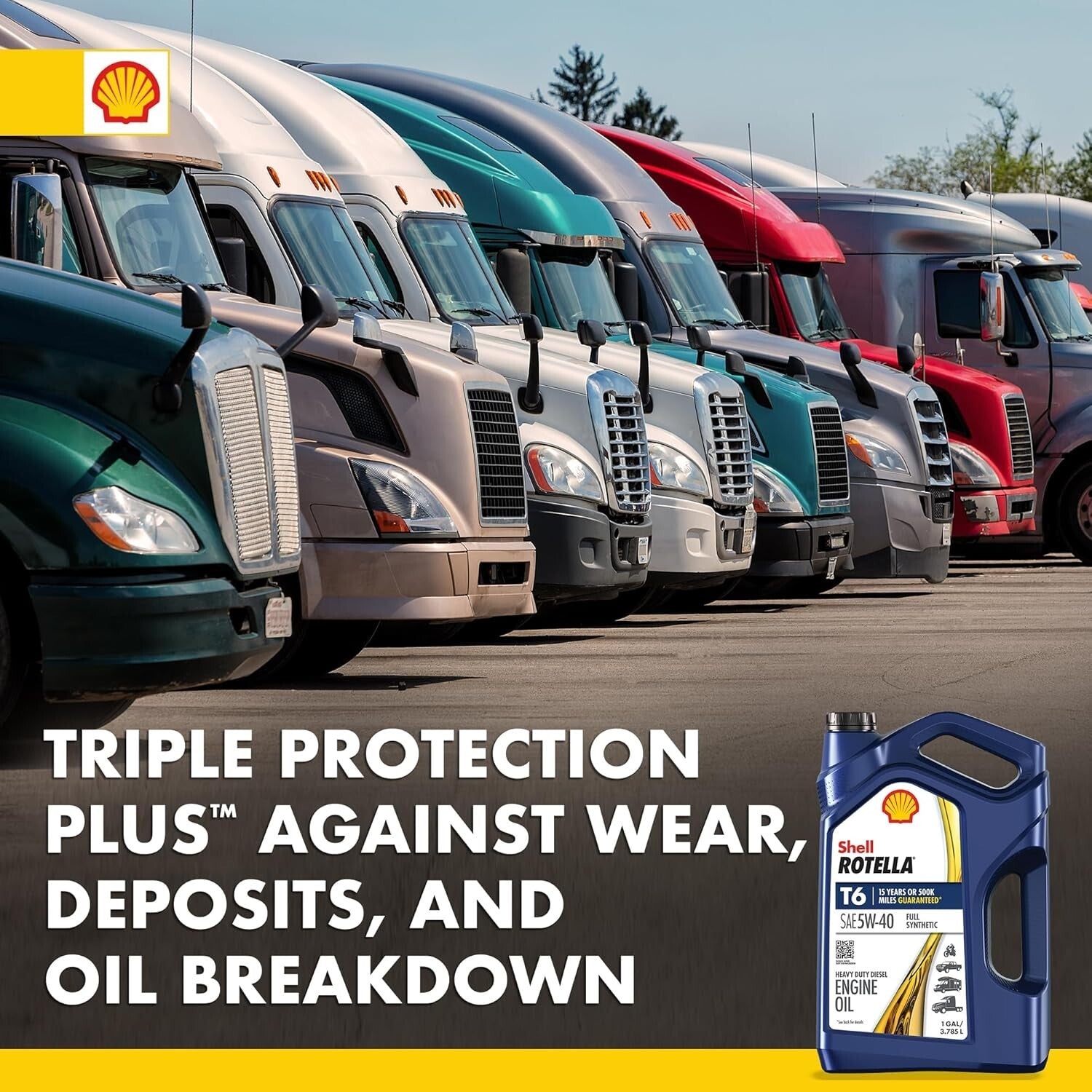 5W-40 Full Synthetic Motor Oil - Triple Protection Technology, 1 Gallon 3 Pack