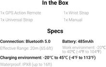 Load image into Gallery viewer, Smart GPS Remote for Action Cameras - Bluetooth Control with Metadata Recording