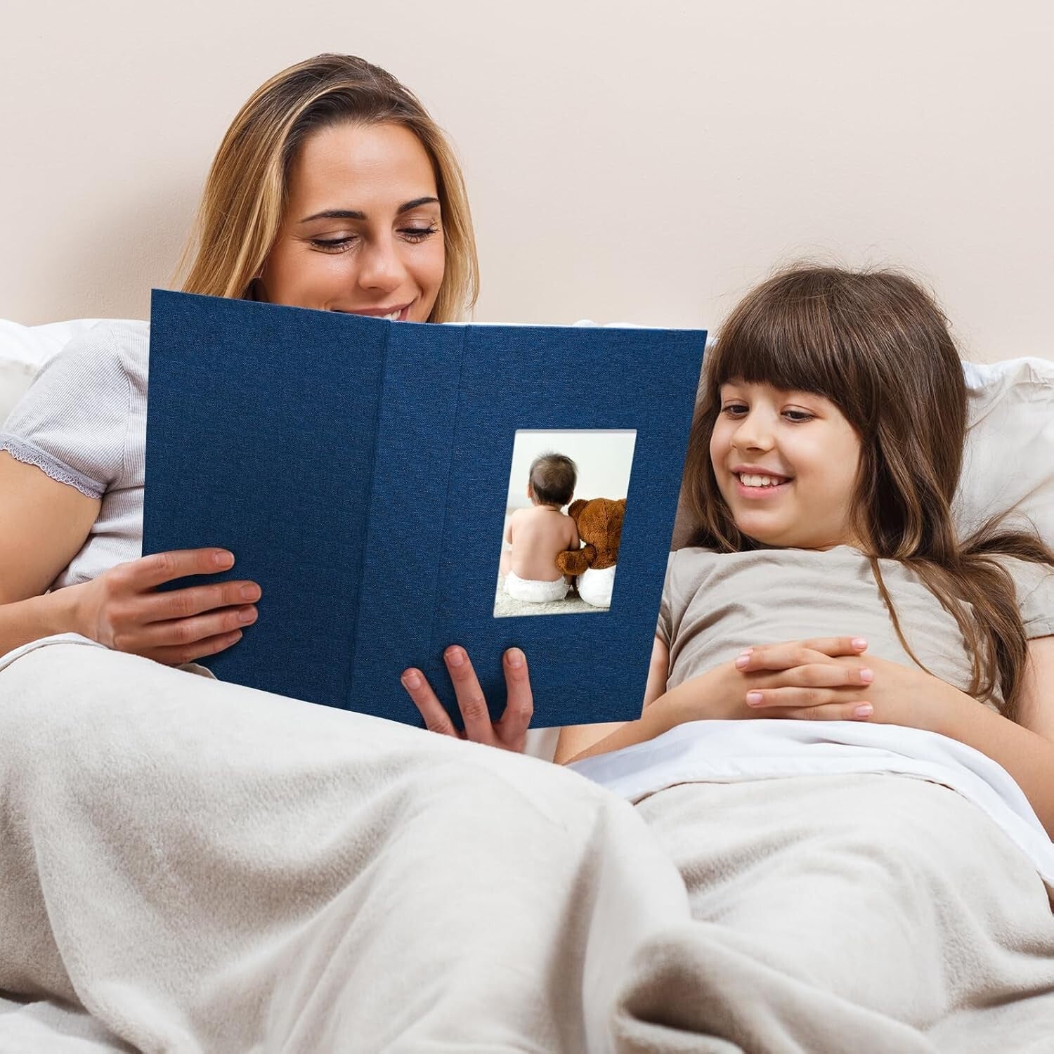 Charming Blue 2-Pack Baby Photo Albums - 600 Pockets for Cherished Memories