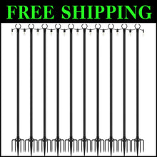 Load image into Gallery viewer, Metal String Light Poles for Outdoor Lighting - Waterproof &amp; All Season Use