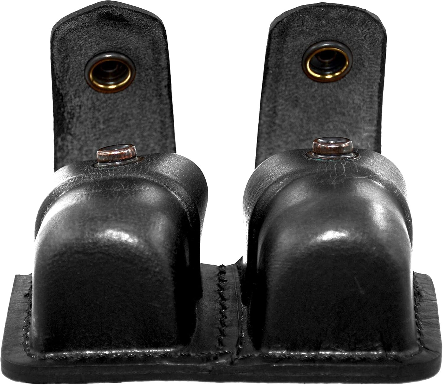 Genuine Cowhide Leather Double Speedloader Carrier for .38 Special & 357 Magnum