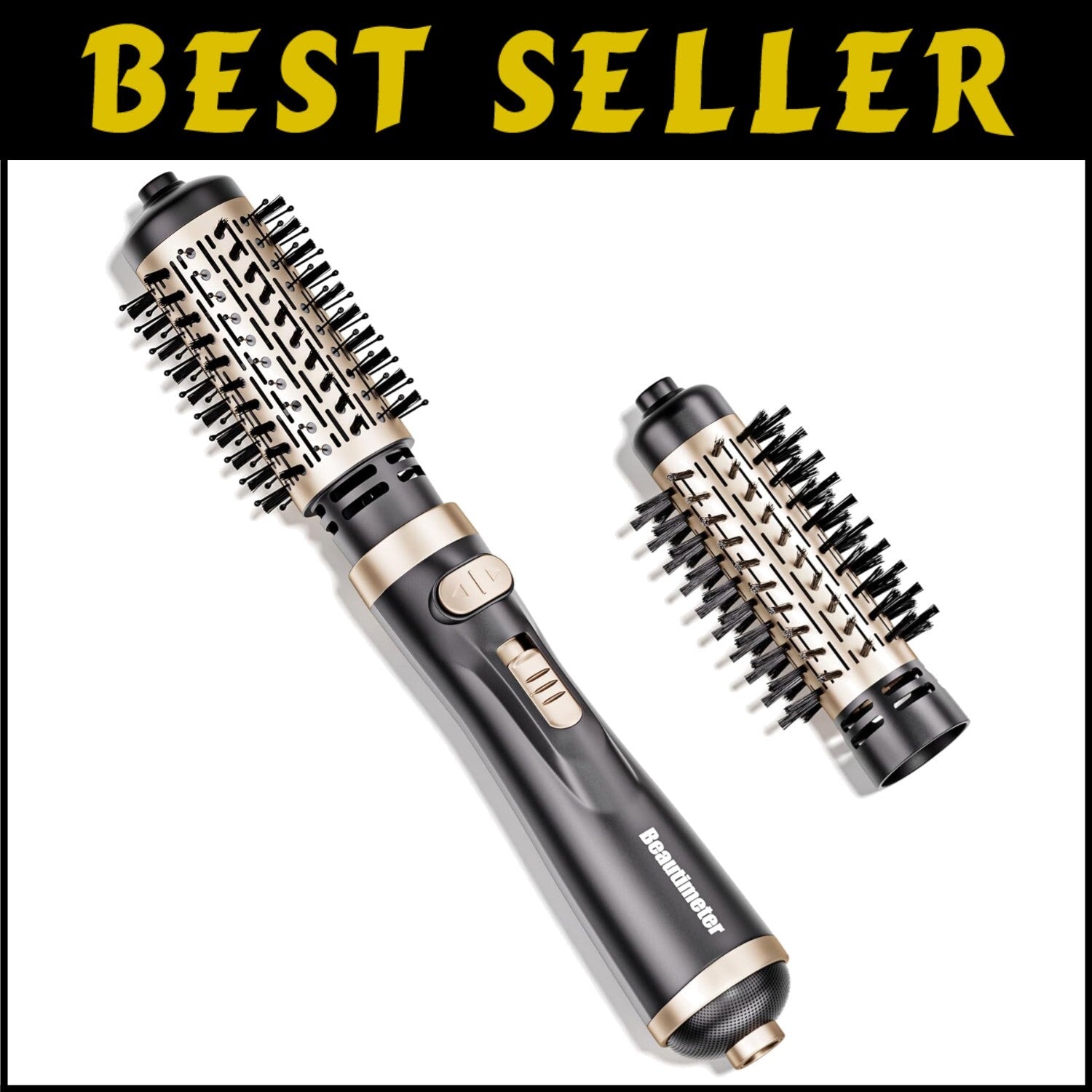 3-in-1 Hot Air Styler: Rotating Blow Dryer Brush with 2 Interchangeable Brushes