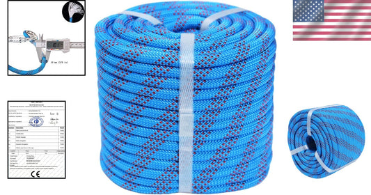 Moisture Resistant Braided Rope 3/8 Inch x 150 Feet - High Strength for Safety