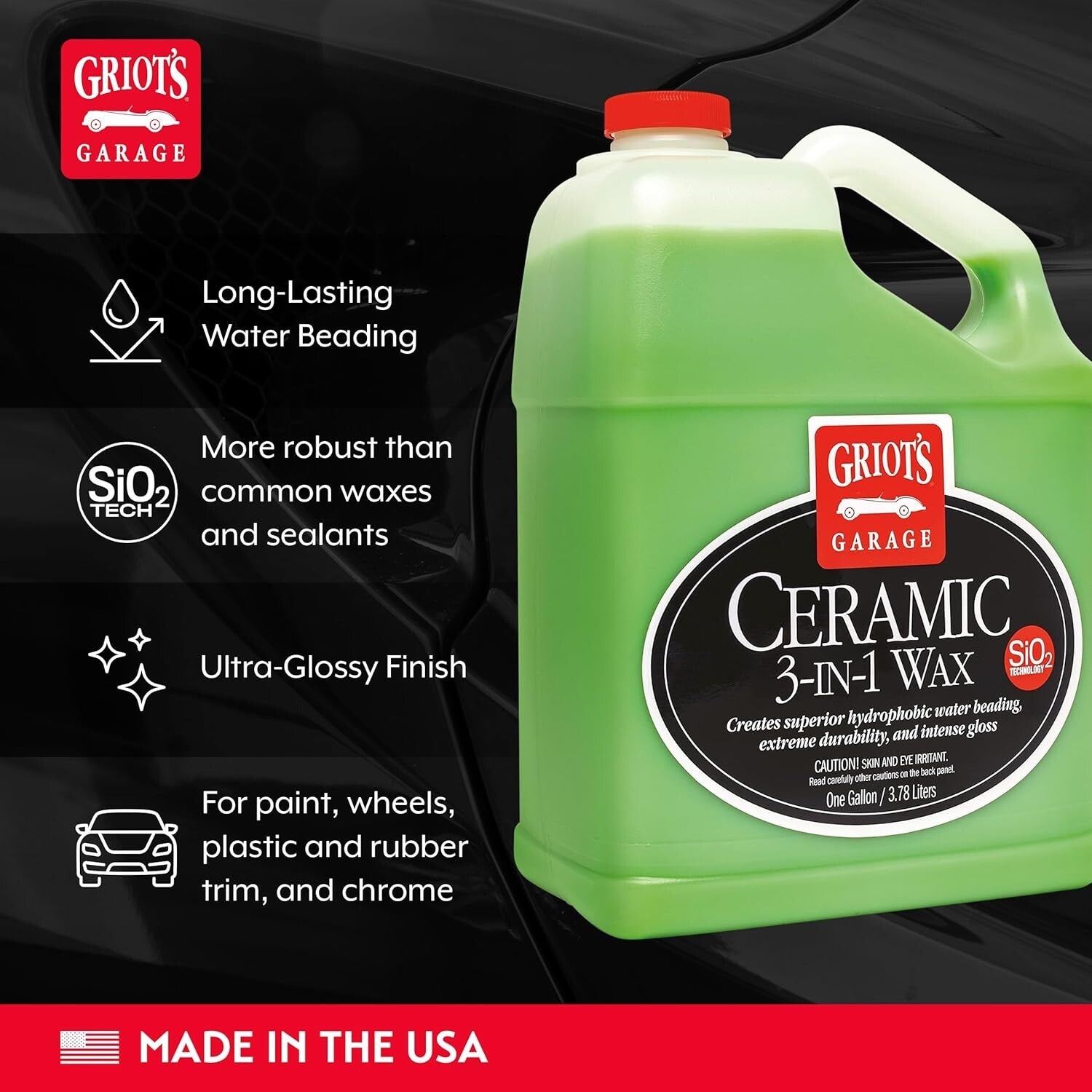 Griot’s Garage 1 Gallon Ceramic 3-in-1 Wax - Ultimate SiO2 Spray Wax Protection