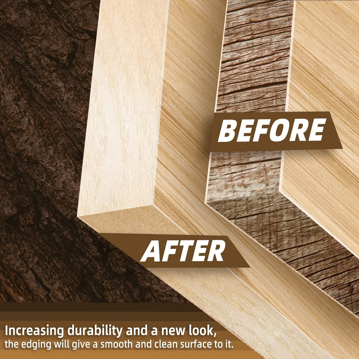 Durable 12" x 15ft Birch Veneer Edge Banding - Ideal for Furniture Restoration