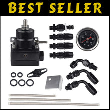 Load image into Gallery viewer, Precision Adjustable Fuel Pressure Regulator with 1-3/4'' Gauge &amp; Aluminum Frame