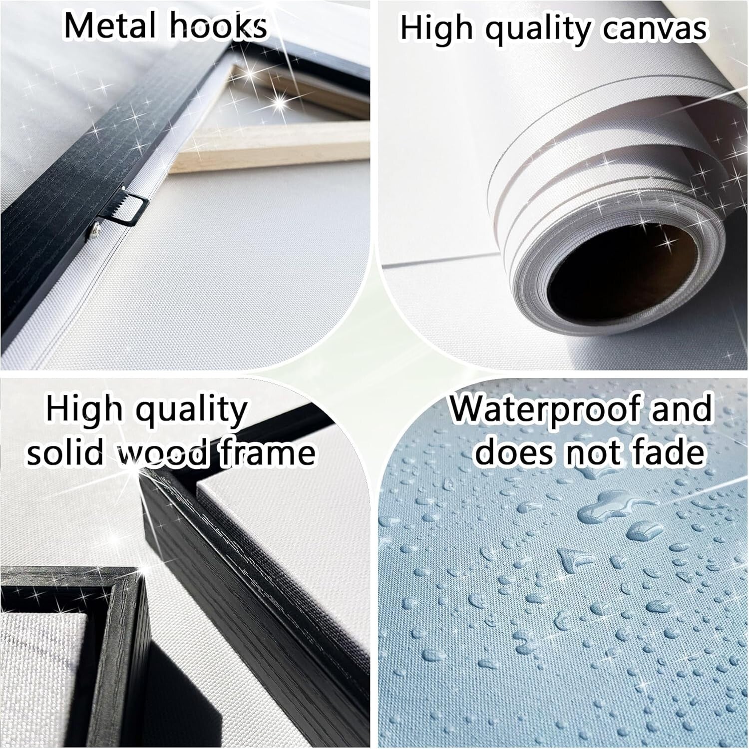 Large Retro Landscape Canvas - Wildflower Meadow with Windmill & Barn, 29x58in