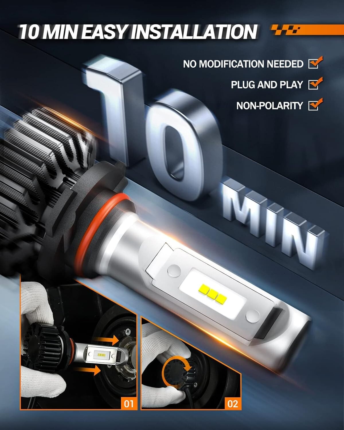 Safety-First 9005 H11 Fog Bulbs with Focus Beam Design - Enhance Night Driving