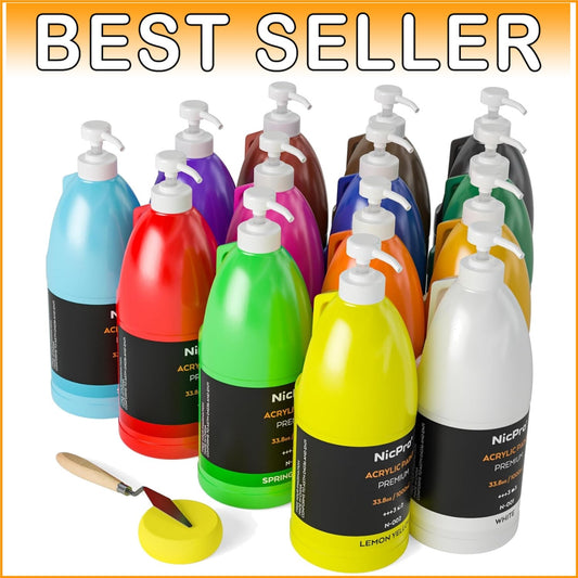 Artistic 14 Color Acrylic Paint Set – Smooth Texture, Perfect for Kids & Adults