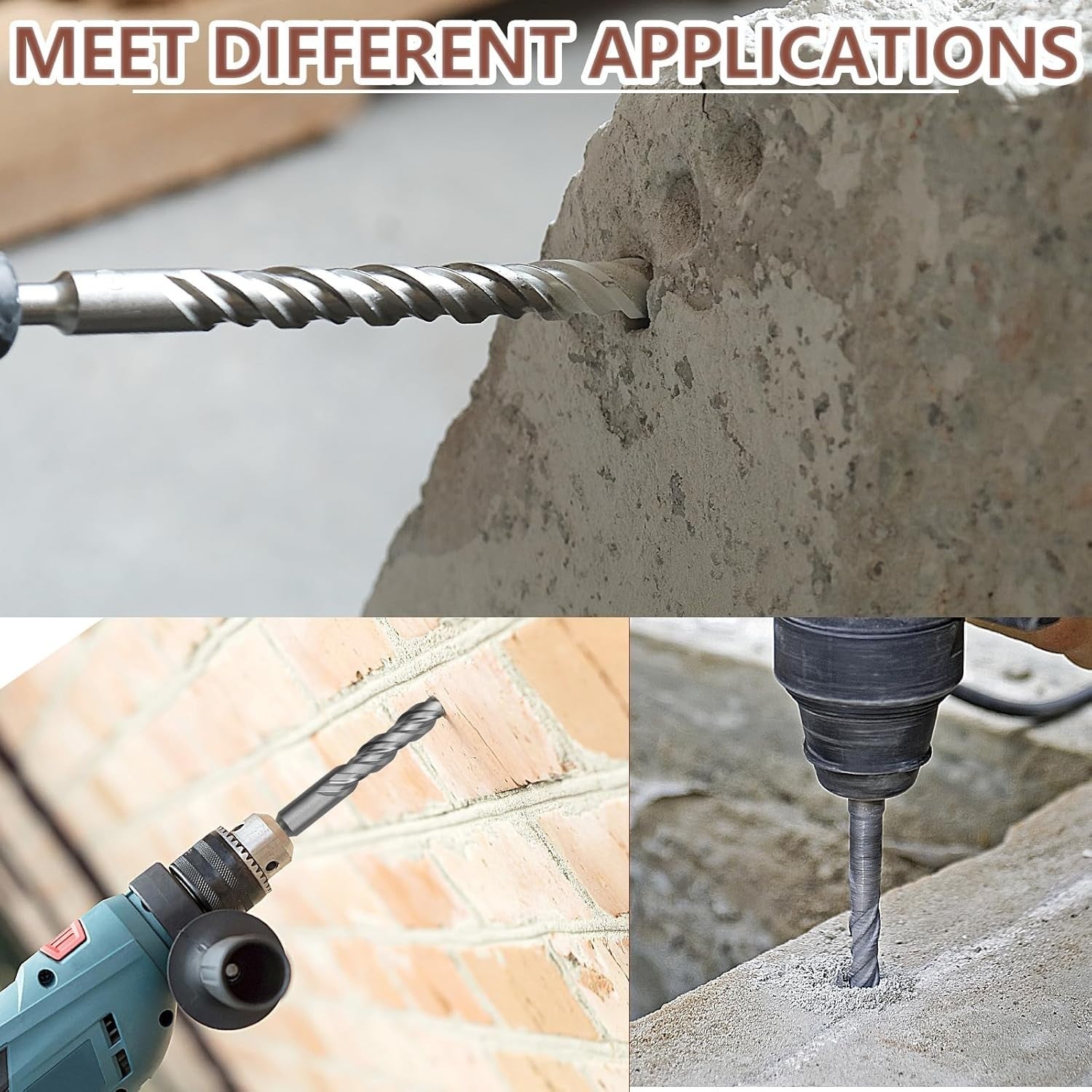 Alloy Steel 1-9/16 x 18 Inch Drill Bit with Carbide Tip for Concrete Work