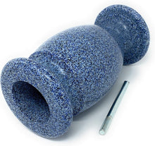 Load image into Gallery viewer, Sturdy Flower Holder for Graves - Blue Granite Design with Metal Securing Spike