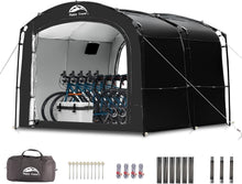 Load image into Gallery viewer, Heavy-Duty 8x7ft Portable Shed with Zippered Doors for Bike &amp; Tool Protection