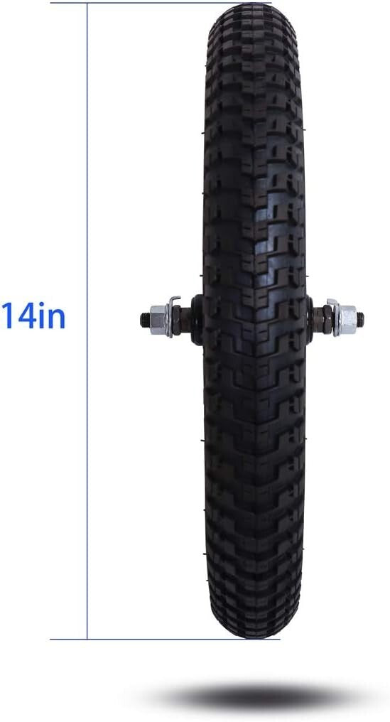 Reliable 14-Inch Kids Replacement Wheel with Stainless Spokes & Robust Tire