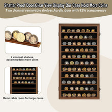 Load image into Gallery viewer, Removable Shelf Coin Display Case - Protects, Organizes &amp; Showcases Collectibles