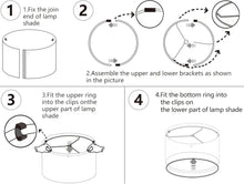Load image into Gallery viewer, Modern 2-Pack White Linen Drum Lampshades – Perfect Replacement for Any Room