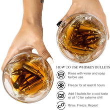 Load image into Gallery viewer, Sophisticated Whiskey Experience Set - 10 Steel Stones &amp; Elegant Crystal Glasses