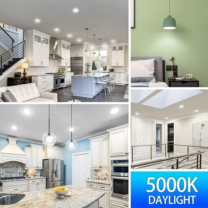 20-Pack 9W Dimmable LED Ceiling Flood Lights, 75W Equivalent in Daylight White