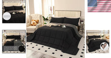 Load image into Gallery viewer, Soft and Fluffy Oversized King Comforter with 8 Corner Tabs - Modern Design