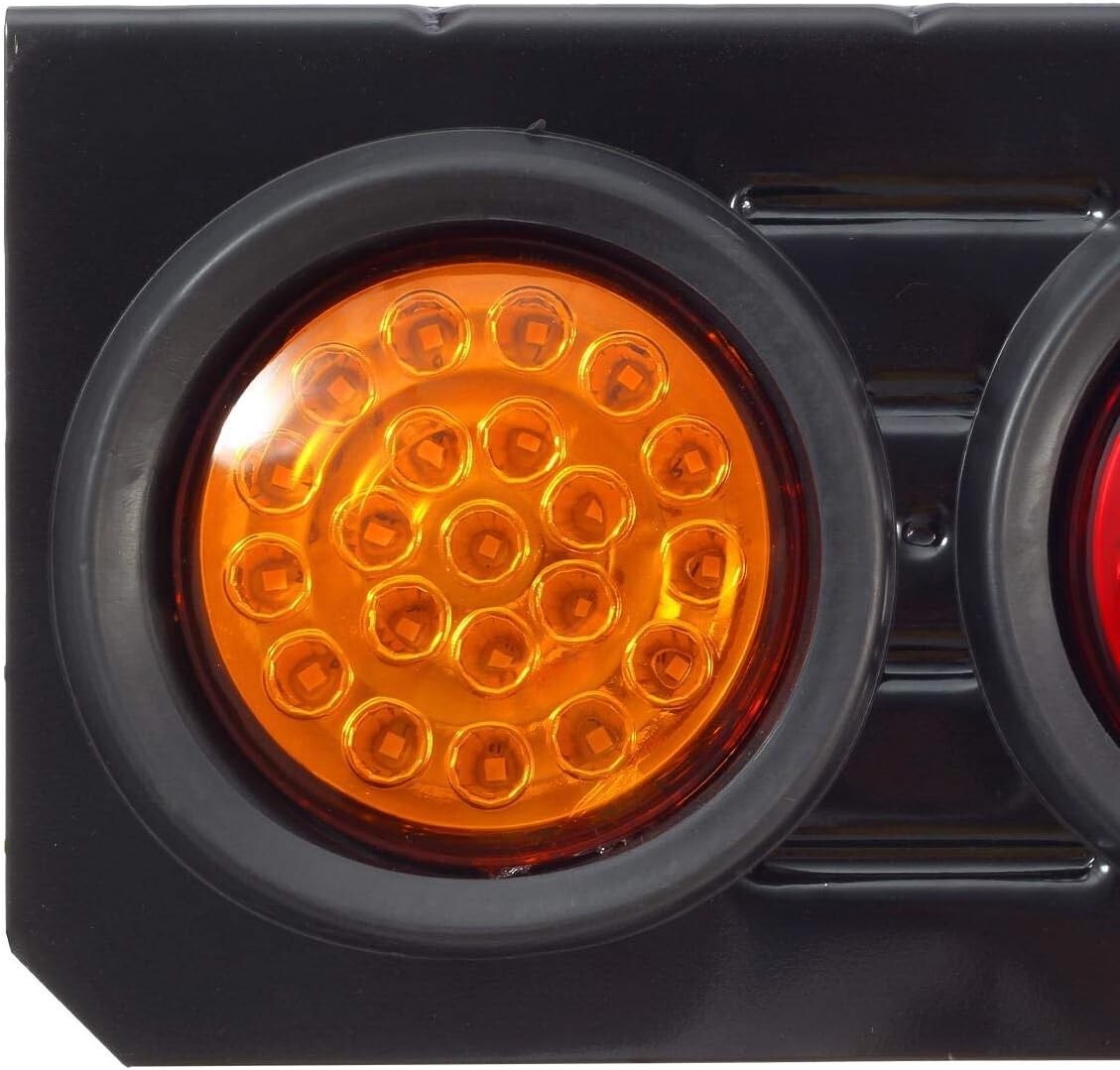 Durable 63 LED Trailer Tail Lights with Iron Bracket - Stop/Turn/Reverse Signals