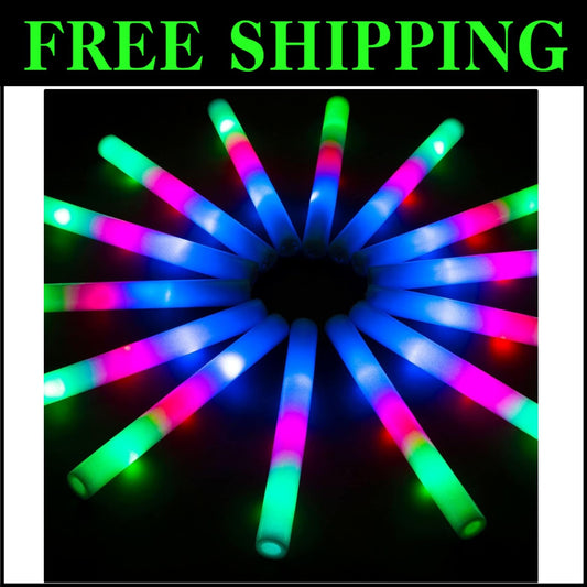 Bright Foam Glow Sticks - 105 Pieces with 7-Hour Glow for Events & Celebrations