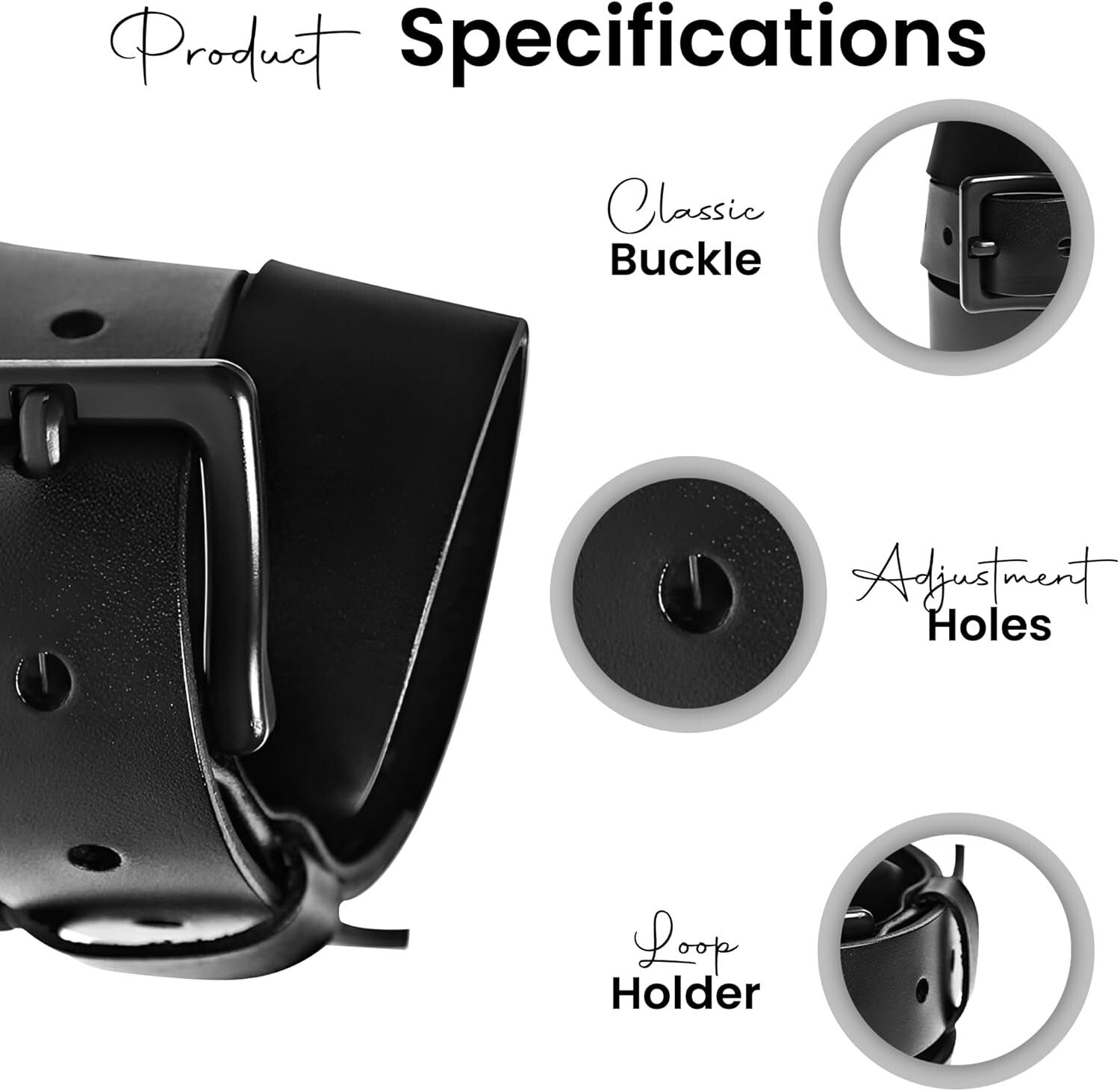 Fashionable 1 3/8” Metal-Free Leather Belt for Travel & Work – Black & Brown