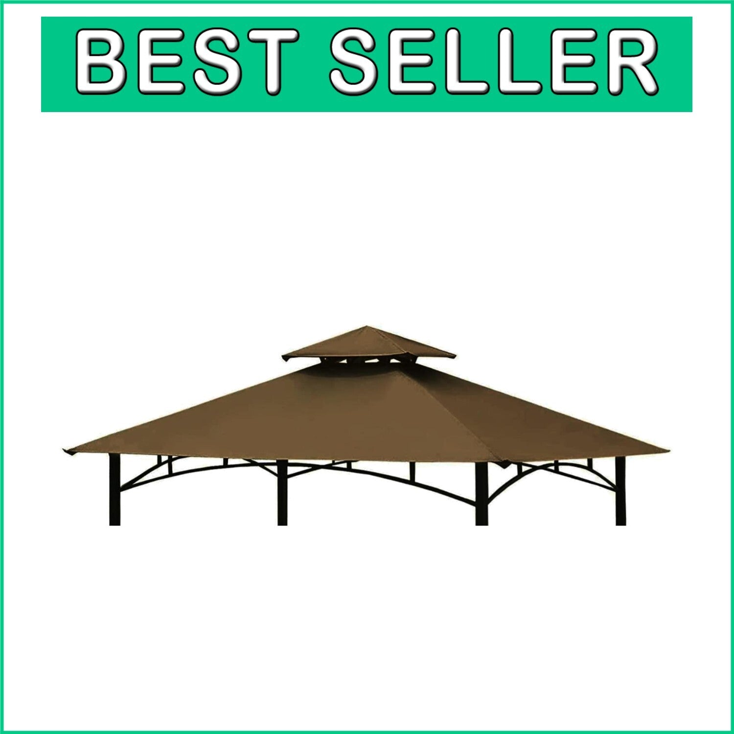 Easy-Install 5×8 Grill Canopy Top Cover - Fits L-GG001PST-F & Offers Ventilation