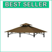 Load image into Gallery viewer, Easy-Install 5×8 Grill Canopy Top Cover - Fits L-GG001PST-F &amp; Offers Ventilation