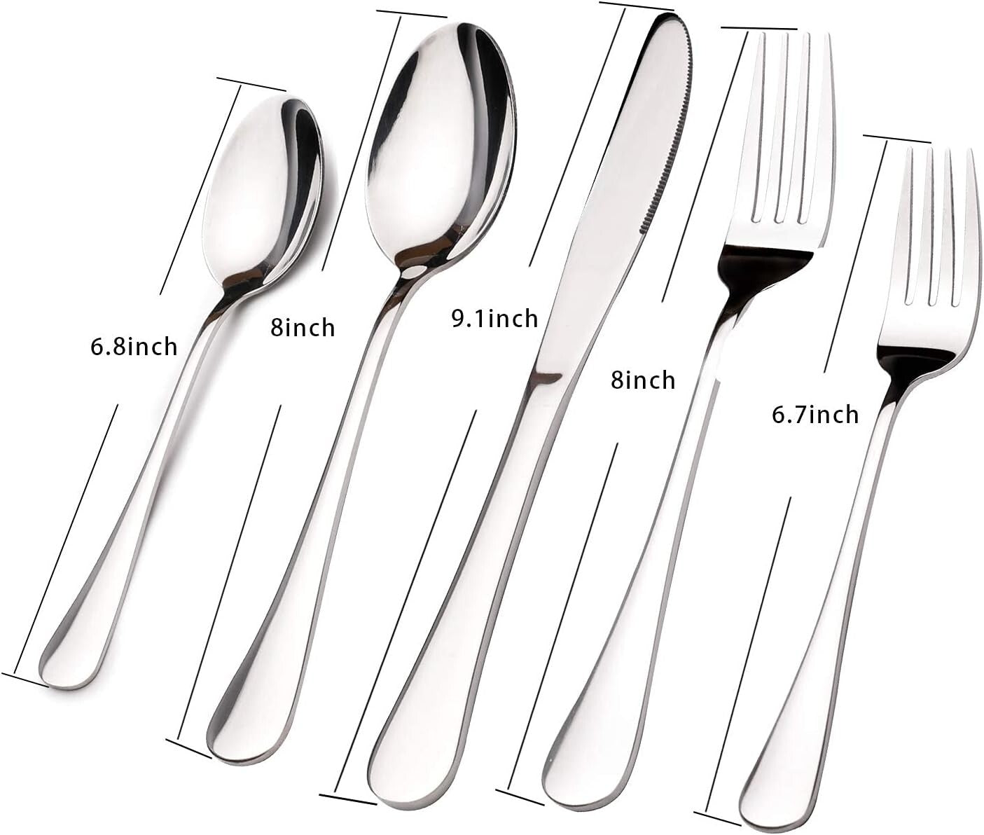 Modern 40-Piece Silverware Set for 8 - Perfect Gift for Weddings & Housewarmings