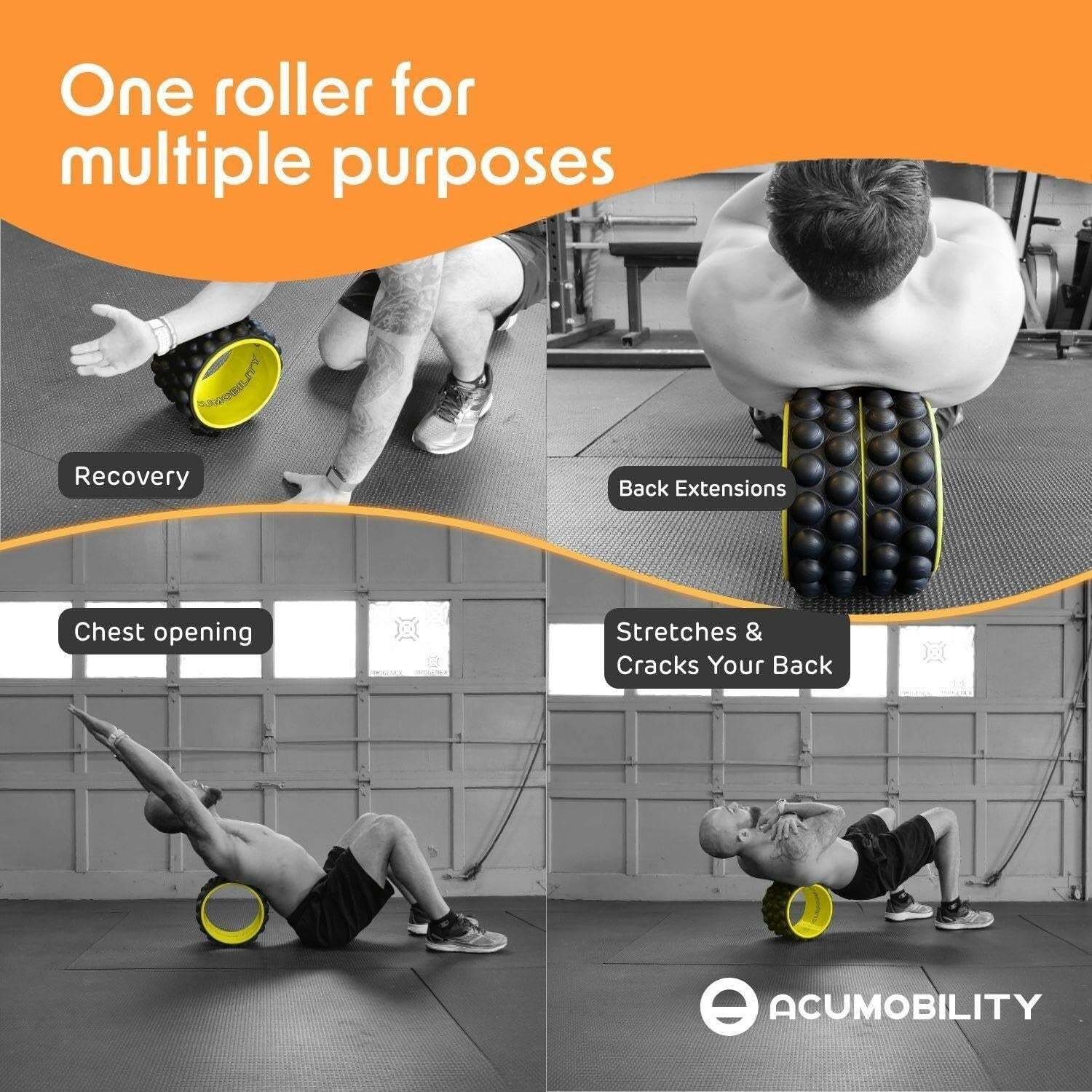 Durable 11" Back Cracker Wheel - Ideal for Pain Relief & Total Body Stretching