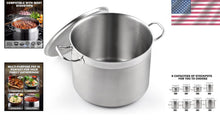 Load image into Gallery viewer, Versatile 8 Qt Stainless Steel Stockpot with Drip-Free Design - Induction Safe