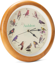 Load image into Gallery viewer, Beautiful Oak Wood Frame Singing Bird Wall Clock, Ideal for Kids' Rooms