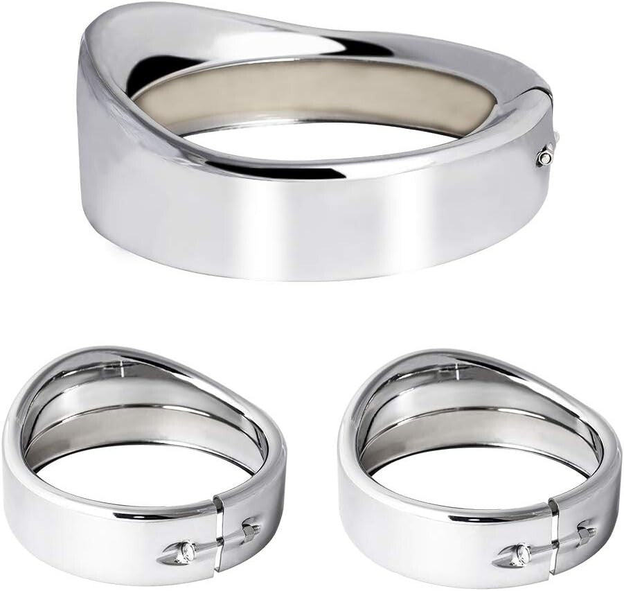 Chrome Motorcycle Headlight and Fog Light Trim Ring Kit for Harley Enthusiasts