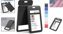 Load image into Gallery viewer, Durable Black ID Badge Holders, 50 Pack - Perfect for Events &amp; Conferences