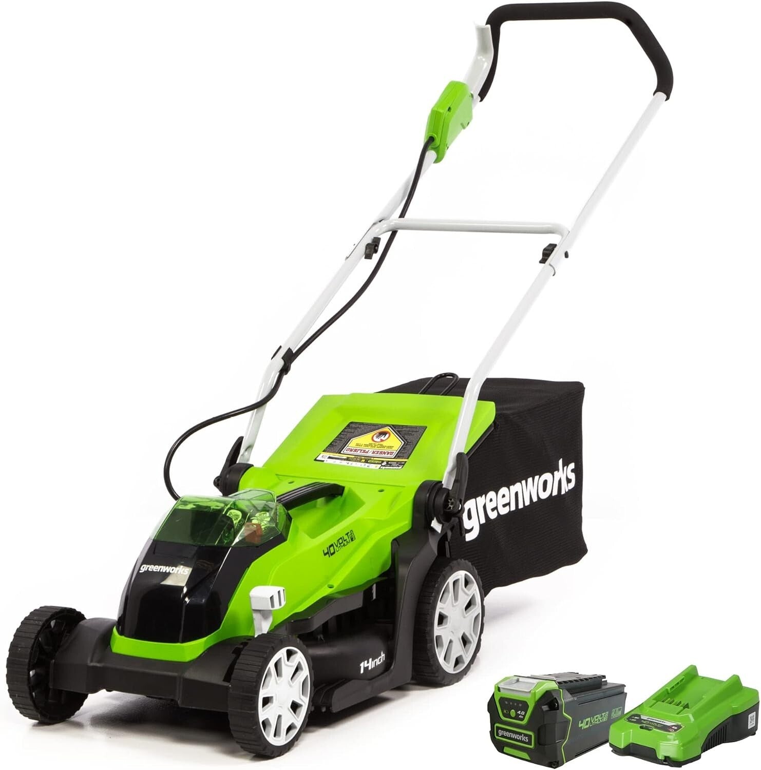 Eco-Friendly 14-Inch Cordless Lawn Mower - Smooth Operation with 3-Year Warranty